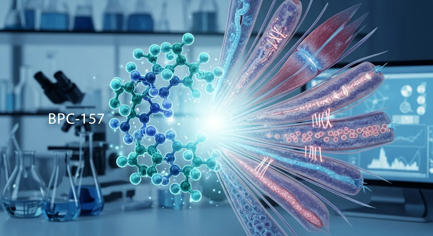 BPC-157 Body Protection Compound peptide research, tissue repair mechanisms and laboratory applications in Australian peptide studies